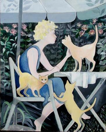 Talking to the yellow cats