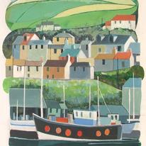 Mevagissey- Fields above,  boats below
