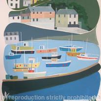 Mevagissey- Houses above,  rooves below