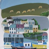 Mevagissey- Cows above, boats below