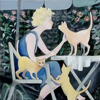 Talking to the yellow cats
