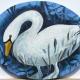 Swan | £75 | 36 x 28cm | Acrylic on oval canvas Swan