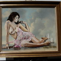 Woman Contemplating Over A Dutch Master