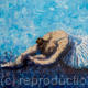 BLUE BALLERINA (2) | £1000(sold) | 101 x 76cm | ACRYLIC ON BOX CANVAS BLUE BALLERINA (2)