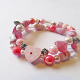 Children's bracelet with hearts and roses - 