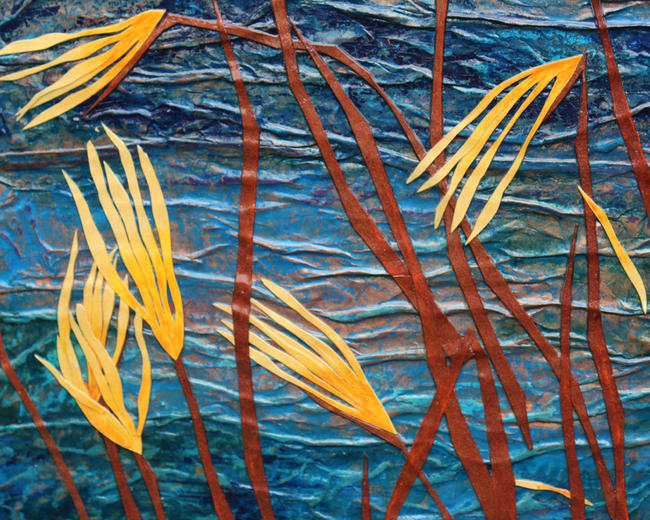 Copper Lake - detail 1 mixed media painting /><link rel=