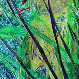 treasure - detail 1 - mixed media painting and collage