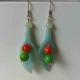 Amazonite petal earrings