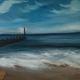 'Bournemouth' | (sold) | 80 x 60cm | Acrylic, charcoal & wood collage 'Bournemouth'