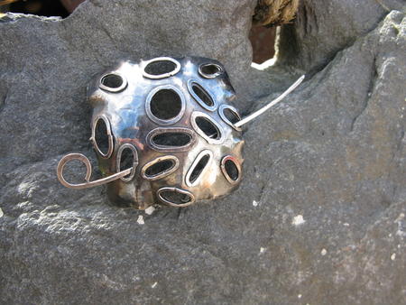 Soldered Silver Link Broach