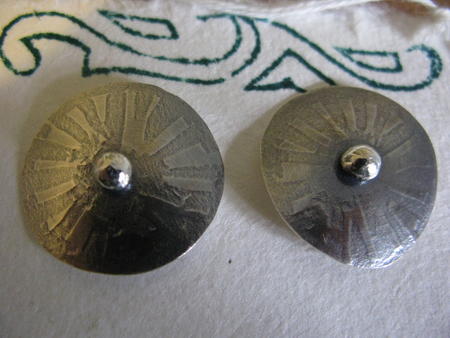 Shield stud earrings
