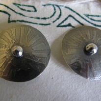 Shield stud earrings