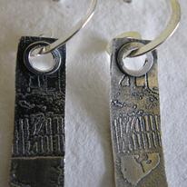 hidden Rosie Acid Etched Earring