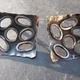 Silver Link Stud Earrings