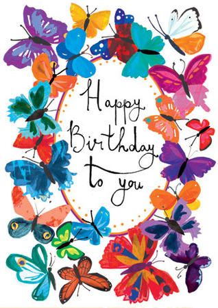 birthday butterfly frame