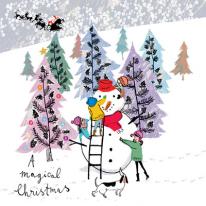 snowman and santa