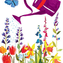 watering the flowers