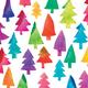 multicoloured trees