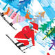 Skiing Santa