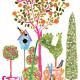 orange tree and topiary