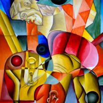  SUNSET SONG original oil painting listed by artist