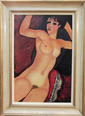 Original oil painting Nude inspired by Modigliani