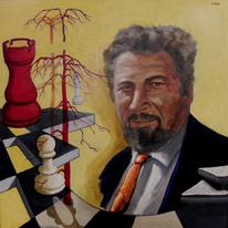 Surreal Oil Painting of Peter Ustinov