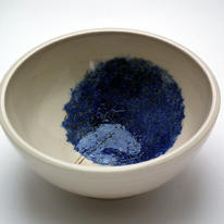 Blue allium cereal bowl