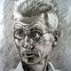 Samuel Beckett | | 21 x 29cm | Charcoal and graphite on paper Samuel Beckett