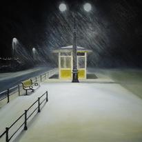 Winter Snow, Southsea seafront