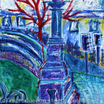 Lampost in Blue