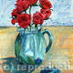 Roses In Blue Jug