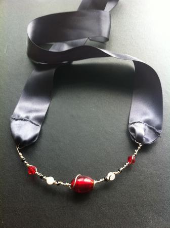 Megan - Jewelled headband and necklace 