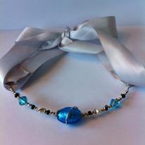 Victoria - pearl and crystal headband and necklace 