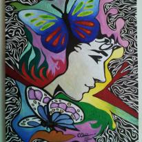 Lady with Butterflies