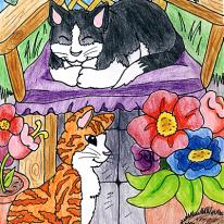 Garden Cats Artwork