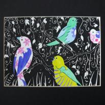 Rainbow Birds I