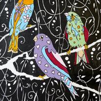 Rainbow Birds IV