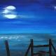Moonlit Coastline | | | Acrylics inlaid with mirror pieces to reflect light Moonlit Coastline
