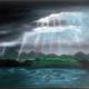 Stormy Skies | | | Acrylics inlaid with mirror pieces to reflect light Stormy Skies