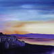 Coastal Village | (sold) | | Acrylics inlaid with mirror pieces to reflect light Coastal Village