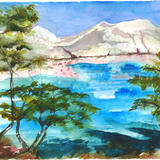 Mediterranean shade - Watercolour