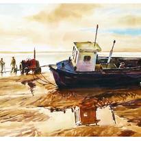 hidden Tractor and boat, Lytham…
