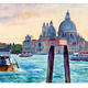 Gondolieri. | | | Watercolour Gondolieri.