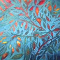blue leaves