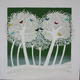 song birds green | £60 | | mixed media song birds green