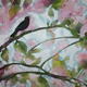 Blackbird in blossom | £150 | | acrylic Blackbird in blossom