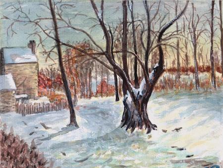 Snow at Louveciennes (after Pissarro)