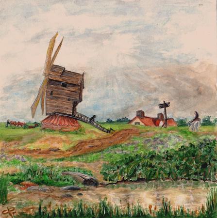 Old Mill on Moseley Common, c.1820
