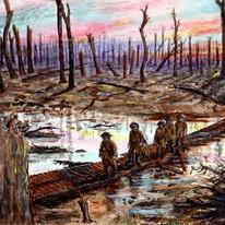 Chateau Wood, Ypres. Dawn, 29th Oct. 1917.